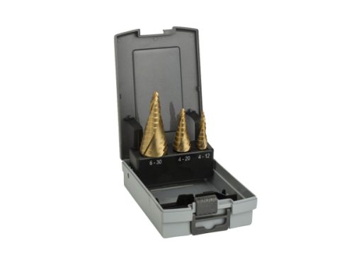 Bosch Accessories, Bosch Accessories 2608587432 HSS Stufenbohrer-Set 3teilig TiN 3-Flächenschaft 1 Set