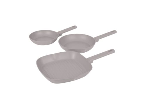 Berlinger, Küchenbedarf, Berlinger Haus 3-teiliges Bratpfannen Set Ø 20/24/28cm matt Taupe Collection, Produkte & Wohnen