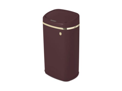 Berlinger Haus, Design Abfalleimer aus Metall, mit Sensor, 58l, bordeaux