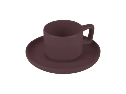 Berlinger, Küchenbedarf, Berlinger Haus Espressotassenset 4 Stk. 100ml matt bordeaux Leonardo Collection, Produkte & Wohnen