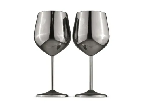Berlinger - Edelstahl Weingläser 2 Stück Matte Black Collection, One Size