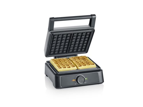 Severin, Severin WA 2125 Waffeleisen Kontrollleuchte Schwarz, Anthrazit