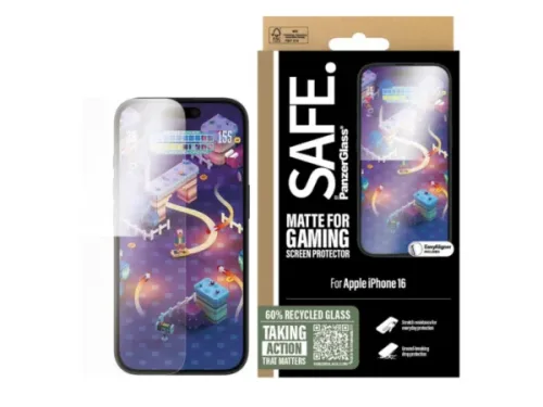 Safe By Panzerglass, SAFE by PanzerGlass Displayschutzglas "Matte for Gaming Screen Protection" für Apple iPhone 16;Apple iPhone 15 Displayschutzfolie, Schutzfolie, Bildschirmschutz, kratz- & stossfest