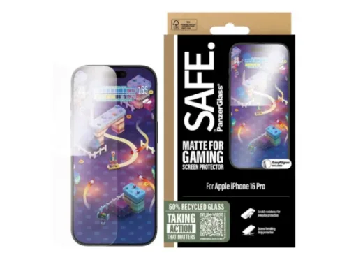 Safe By Panzerglass, SAFE by PanzerGlass Displayschutzglas "Matte for Gaming Screen Protection" für Apple iPhone 16 Pro Displayschutzfolie, Schutzfolie, Bildschirmschutz, kratz- & stossfest