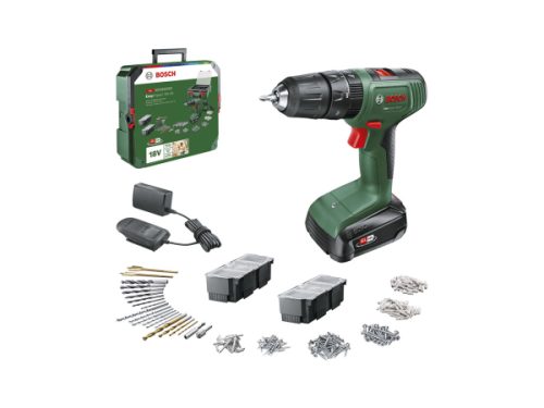 Bosch Home and Garden, Bosch Home and Garden 06039D810C Akku-Schlagbohrschrauber 18 V 1.5 Ah Li-Ion inkl. Akku, inkl. Ladegerät, inkl. Koffer,