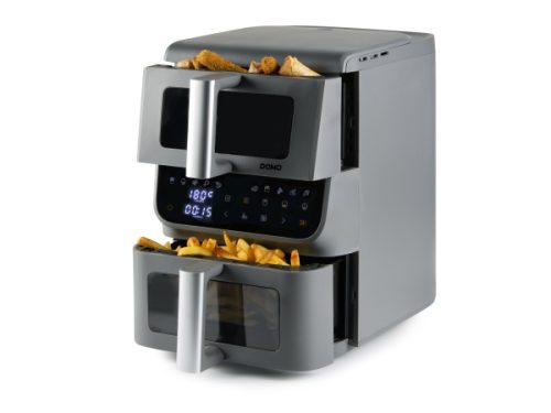 Domo, Domo Heissluftfritteuse "DO550FR 10 l" Fritteuse mit zwei Körben und Sichtfenster