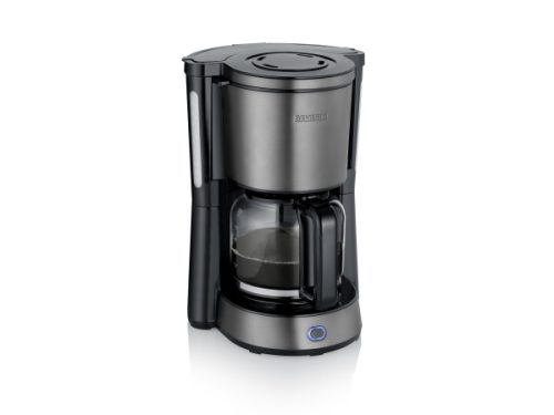 Severin, Severin 9340 Kaffeemaschine Schwarz, Edelstahl
