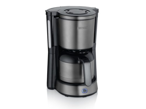 Severin, Severin 9343 Kaffeemaschine Stahl, Schwarz Fassungsvermögen Tassen=8 Timerfunktion, mit Filterkaffee-Funktion