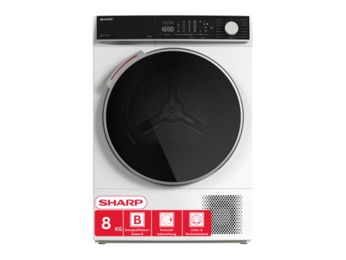 Sharp, Wäschetrockner, Sharp KD-WNHL8S9GWB Wäschetrockner,
