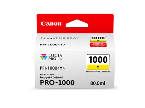 Canon, Canon -  Tintenpatrone gelb PFI-1000 iPF PRO-1000 80ml, One Size