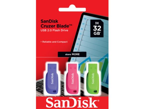SanDisk, SanDisk - Cruzer Blade (3-Pack), USB-Stick 2.0, 32 GB