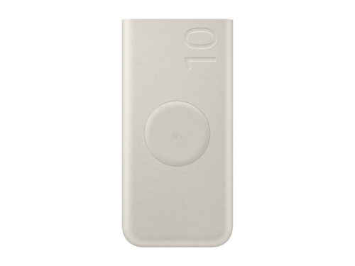 Samsung, Samsung Powerbank "Induktive Powerbank 10.000 mAh 25 Watt" Samsung Induktive Powerbank 10.000 mAh 25 Watt, beige 10.000 mAh 7,4 induktives Laden, PD, Super Fast Charging