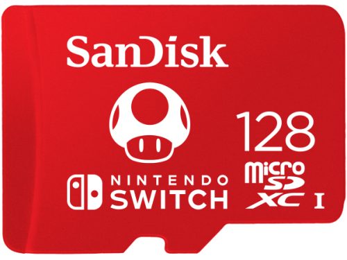SanDisk, Sandisk Speicherkarte "microSDXC für Nintendo Switch 128GB" (128 GB UHS Class 1 100 MB/s Lesegeschwindigkeit) U3/UHS-I/Cl.10/R100/W90