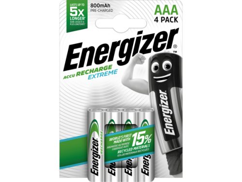 Energizer, Energizer AAA Wiederaufladbare Batterien Extreme HR03 800 mAh NiMH 1,2 V 4 Stück