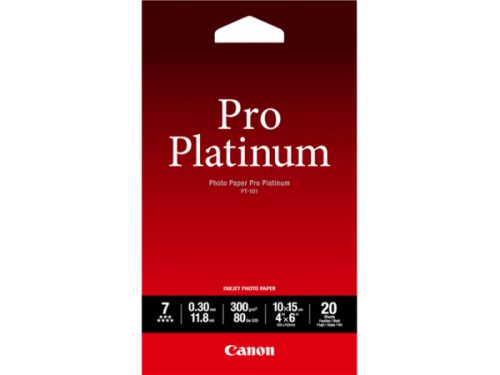 Canon, CANON Pro Platinum Photo Pap.10x15cm PT101A6 InkJet glossy 300g 20 Blatt