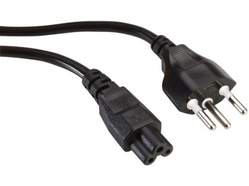 VALUE, Value Strom Anschlusskabel [1x T12 Stecker - 1x IEC-Buchse] 1 m Schwarz