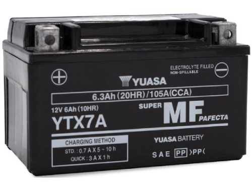 YUASA, Fahrzeugbatterie, AGM 12V/6.3Ah/100A LxBxH: 150 // 87 // 93 // S:1, AUTO & BIKE, YTX7A