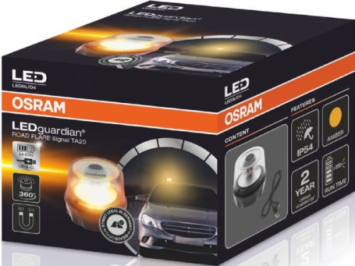 Osram Automotive, Osram Automotive LEDSL104 ROAD FLARE Signal TA20 Warnblinkleuchte LED-Leuchte, Magnethalter Pkw, Lkw, Quad, SUV, ATV,
