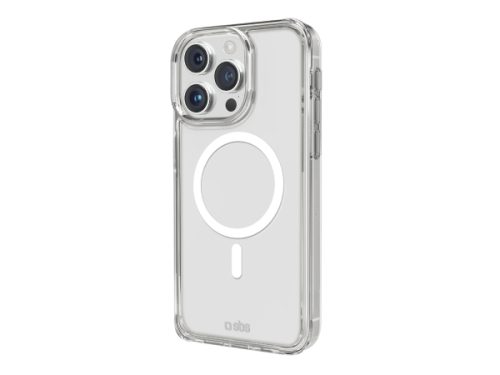 SBS, Kompatibles kabelloses Laden, Transparente steife Hülle, kompatibel mit MagSafe-Ladefunktion für iPhone 15 Pro, Produkte & Wohnen