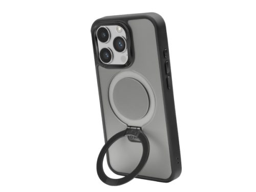 SBS, Kompatibles kabelloses Laden, MagSafe-kompatible Ladehülle mit Metallverarbeitung und Ring mit Standfunktion für iPhone 15 Pro Max, Produkte & Wohnen