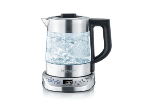 Severin, Severin Wasserkocher "Delux Mini WK 3473 1 l, Silber/Transparent" 1 l 2200 W
