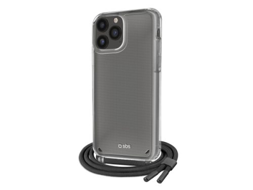 SBS, Kompatibles kabelloses Laden, Transparente Hülle mit farbigem Umhängeband für das iPhone 14 Pro Max, Produkte & Wohnen