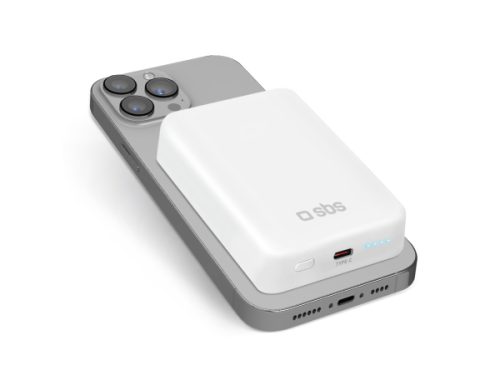 SBS, Powerbank, Kabellose magnetische 10&nbsp;000-mAh-Powerbank, kompatibel mit iPhone für MagSafe-Aufladung, Produkte & Wohnen