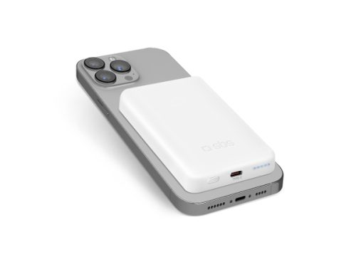 SBS, Powerbank, 5000 mAh kabellose magnetische Powerbank, Produkte & Wohnen