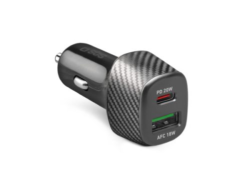 SBS, Power Delivery, Ultra schnelles Ladegerät fürs Auto, 1 USB-C 20W und 1 USB 18W Anschluss, Produkte & Wohnen