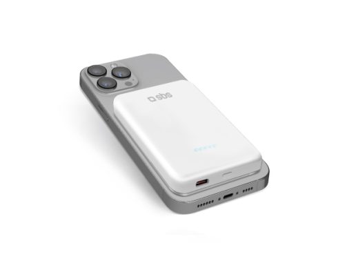 SBS, Mag Charge, 5000-mAh-Powerbank mit kabelloser, magnetischer Aufladung, Produkte & Wohnen