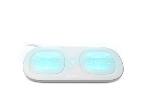 SBS, Ladepad, Kabellose Ladestation für 2 Geräte 5W + 5W, Produkte & Wohnen
