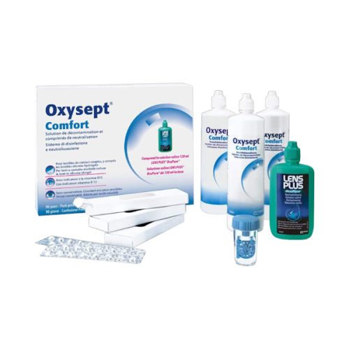 Oxysept Comfort, Oxysept Comfort - 3x300ml + 90 Tabletten + Behälter | Pflegemittel