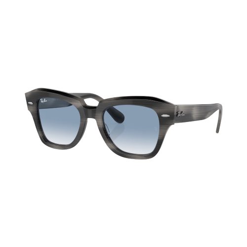 Ray-Ban State Street Hellblau/ Grau gestreift S | Sonnenbrillen