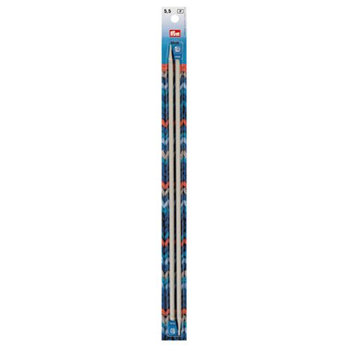 Prym, Prym Jackenstricknadeln, grau 5.50 mm, 35 cm, Karte 2 Stk., Aluminium