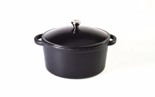 Nouvel Gussbräter rund 26 cm schwarz – Topf/Kochtopf