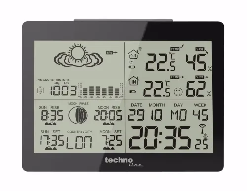 Technoline WS 6760 Wetterstation – schwarz