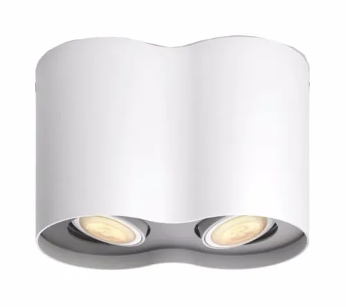Philips Hue White Ambiance Pillar Doppelspot – Deckenlampe/Wandlampe – weiss