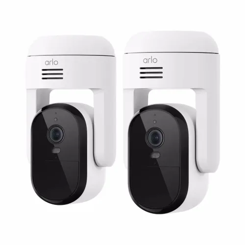 Arlo ESSENTIAL3 2K PTZ SECURITY CAMERA 2-PACK Netzwerkkamera – Überwachungskamera – weiss