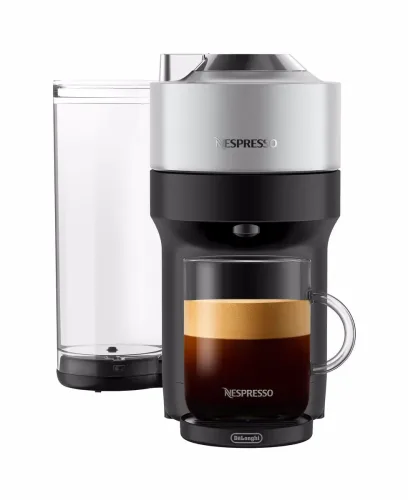 De'Longhi, DeLonghi Kapselmaschine "Nespresso Vertuo Pop+ Silber"