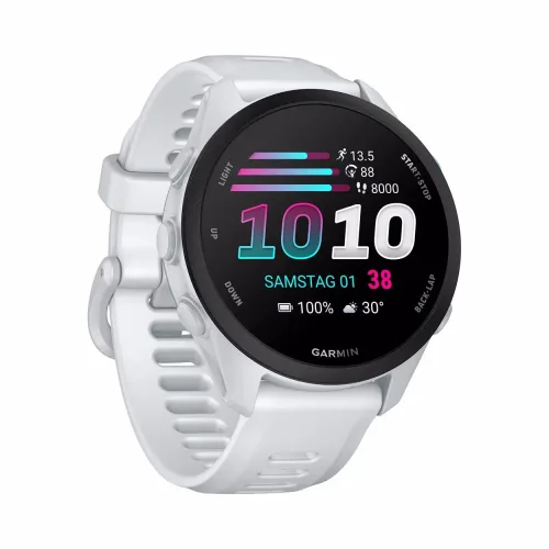 Garmin Forerunner 70, GPS, Whitestone Smartwatch – weiss