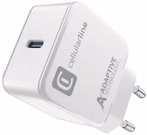 Cellularline Ladegerät USB-C 15W Mini USB-C Charge – USB C Kabel/Adapter/Ladegerät