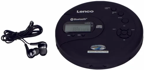 Lenco CD-300 black - CD Player, Bluetooth Portable CD/MP3 Player