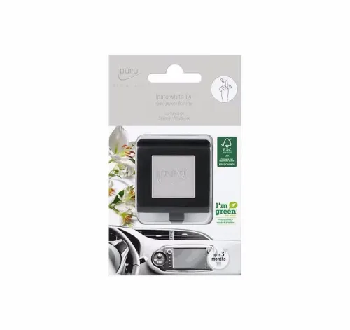 iPuro white lily Autoduft – Aroma Diffuser/Lufterfrischer – grau
