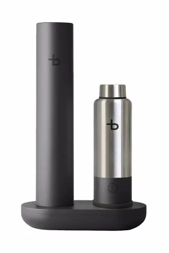 Bottleplus Spark Set Pro Trinkflasche – Wassersprudler – silber