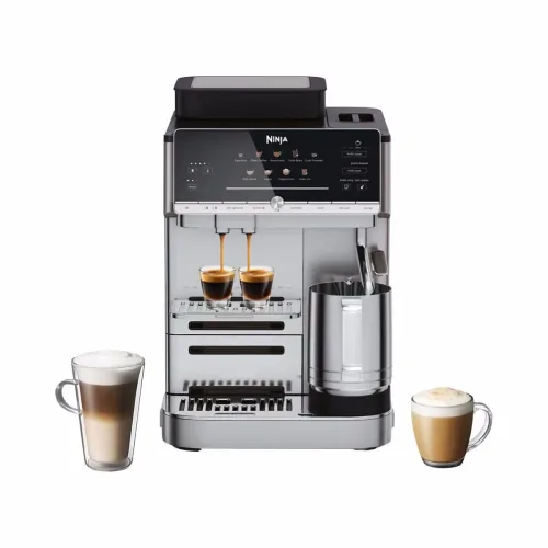 Ninja AE1001CH Luxe Café Kaffeemaschine – Siebträgermaschine/Espressomaschine – silber