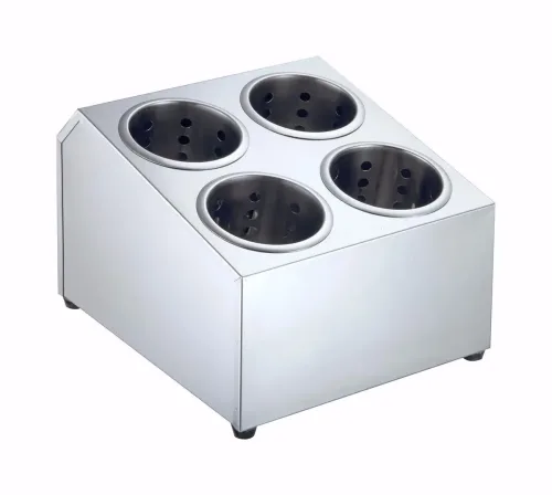 ProChef Besteckbox mit 4 Behältern – Gastro Inventar/Gastro Einrichtungen – silber