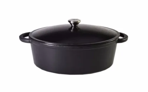 Nouvel Gussbräter oval 6.5 l schwarz – Topf/Kochtopf