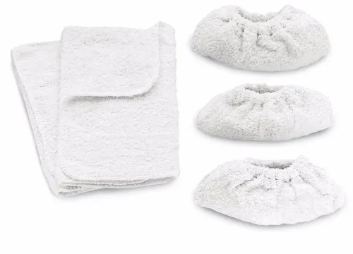 Kärcher Frotteetuch Set – Wischbezug/Ersatzbürste – weiss