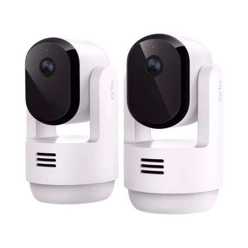 Arlo ESSENTIAL3 2K PTZ INDOOR SECURITY CAMERA 2-PACK Netzwerkkamera – Überwachungskamera – weiss