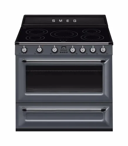 SMEG, Smeg Victoria TR90IGR2 Freistehender Herd – Kochherd freistehend – grau